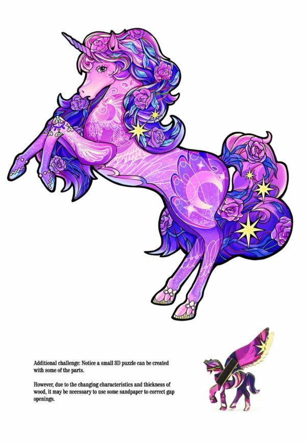 Puzzle en bois LICORNE - Rainbow Wooden – Image 3
