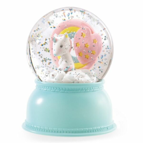 Veilleuse boule à neige Licorne