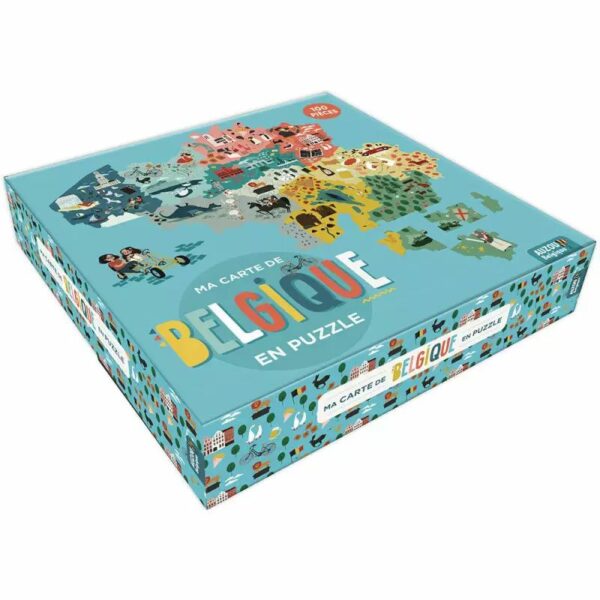 Ma carte de Belgique en puzzle - 100pcs