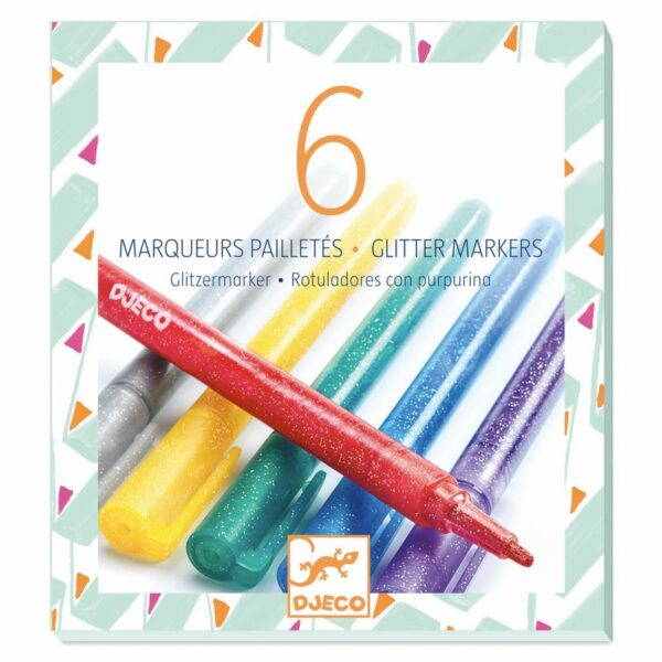6 marqueurs pailletés classique