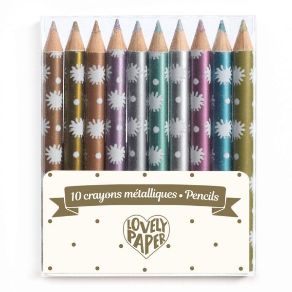 10 mini crayons métallisés Chic