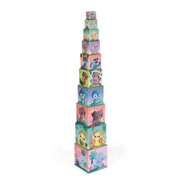 Cubes à empiler - les Animaux Tous Mignons