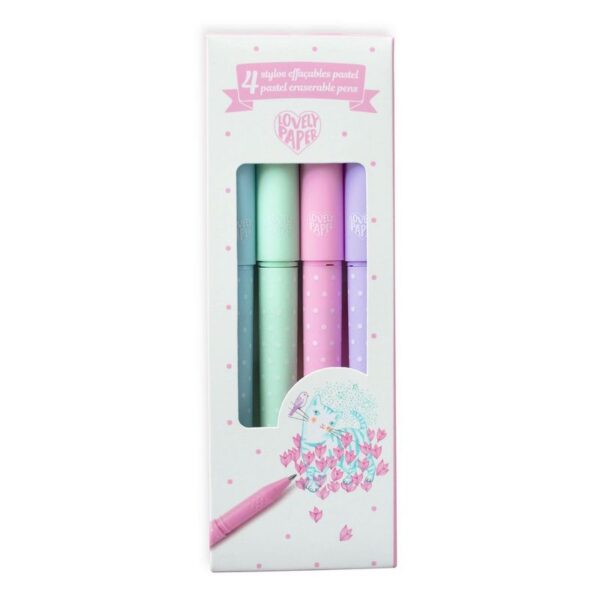 4 Stylos effaçables pastel