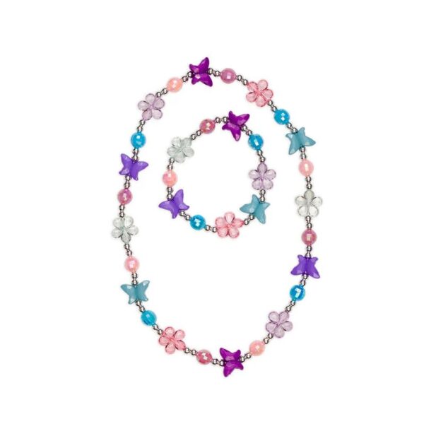 Collier et bracelet Papillons Fleur Perles