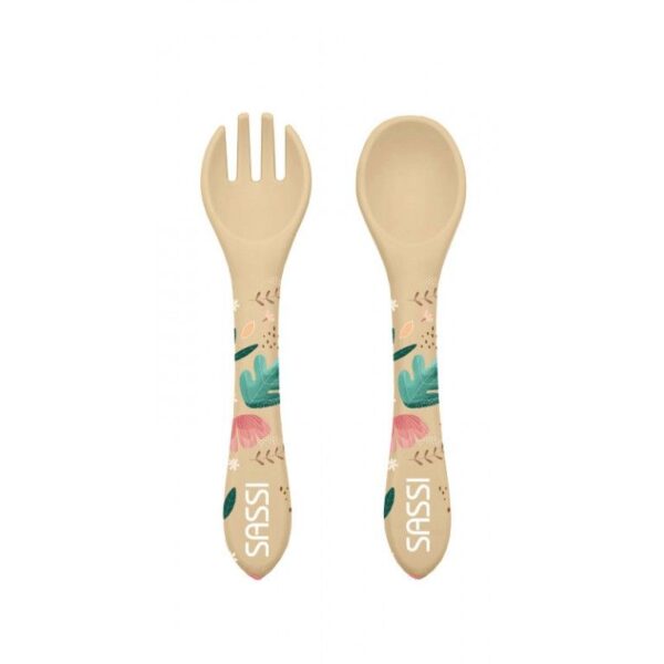 Kit de fourchette et cuillère en silicone - Paresseux