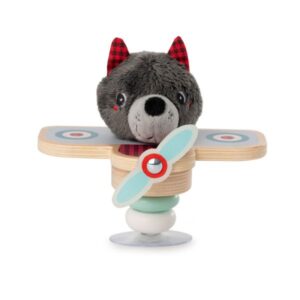 Louis le loup en avion swing à ventouse