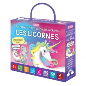 Les licornes – Colle et colorie