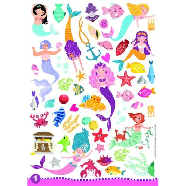 Les sirènes - Colle et colorie – Image 3