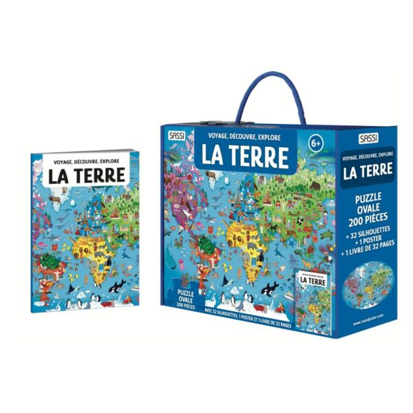 Puzzle + livre - La terre 200 pcs