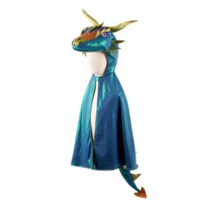 Cape Dragon bleu vert irisé 5-6 ans