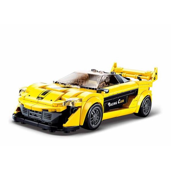 Voiture de couse anglaise jaune - Sluban
