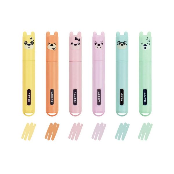 8059174834395-set-de-6-mini-surligneurs---teddys-style-ours