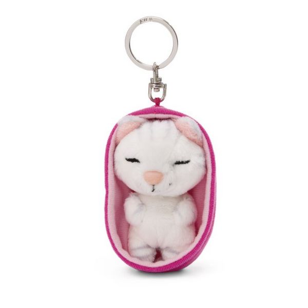 4012390499889-porte-cles-chaton-blanc---sleeping-pets
