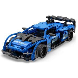 Voiture de course à rétrofriction bleue – CaDA
