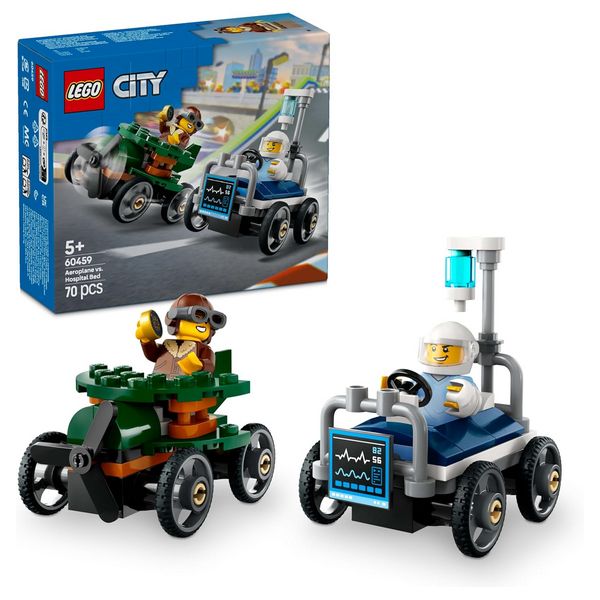 5702017812595-pack-de-bolides-de-course--avion-vs-lit-dhopital---lego-city