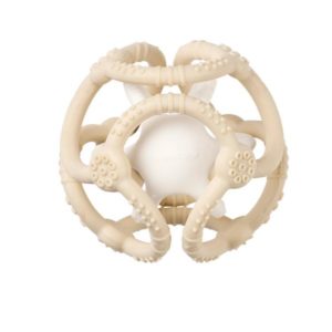 Set de 2 balles en silicone – Beige et blanc