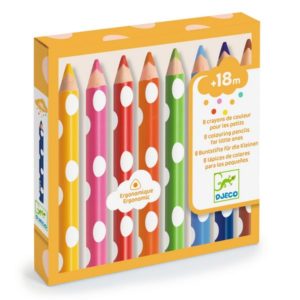 8 crayons de couleur pour les petits