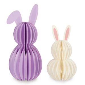 Set de 2 Petits Lapins Pliables en Papier – Pâques