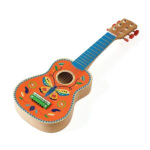 Guitare colorée en bois