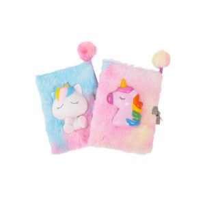 Carnet secret en peluche Licorne