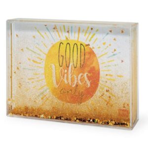 Cadre Photo à Paillettes – Gold Good Vibes