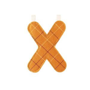 Lettre en tissu X – Réversible