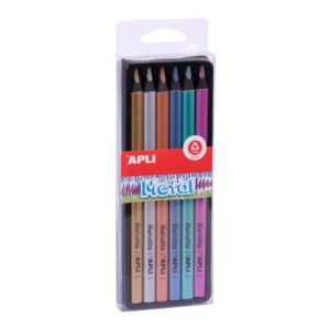Set de 6 crayons jumbo métalliques