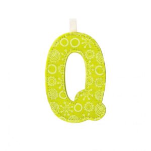 Lettre en tissu Q – Vert