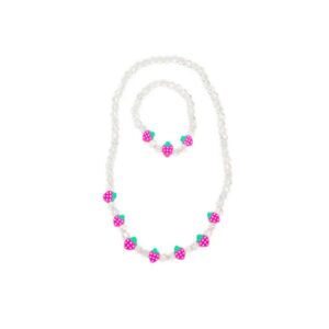 Ensemble collier et bracelet – Fraise