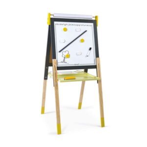 Tableau en bois réglable gris et jaune