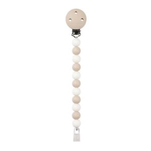 Attache-Tétine en silicone – Beige