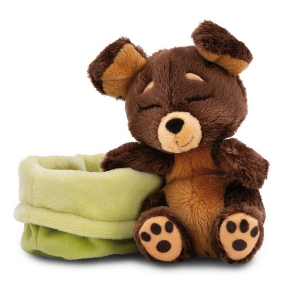 4012390497489-chien-brun-dans-son-panier-vert---sleeping-pets