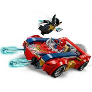 Spider-Man et sa voiture contre Wolverine vénomisé  – Lego