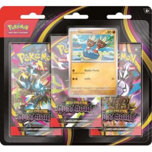 Pokémon – Pack de 3 Boosters  – ME05 Nuit Noire (Opermine) – FR